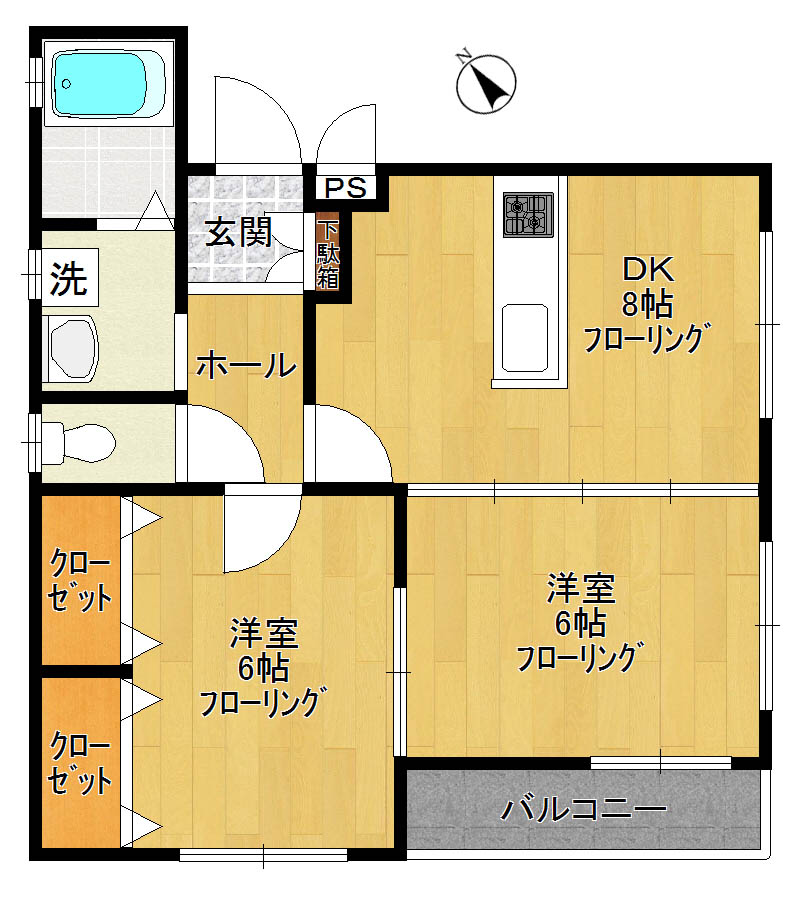 An Fermier - アン・フェルミエ - 101号室 間取り