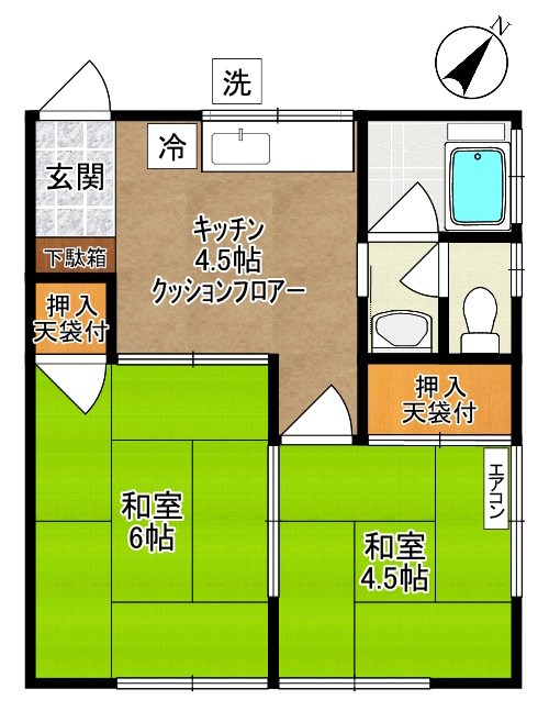 太田ハイツ 205号室 間取り