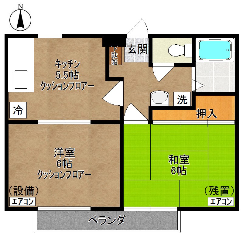 コーポK 203号室 間取り