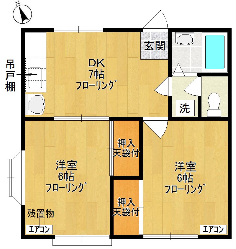アメニティハウス 103号室 間取り