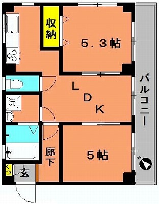 品川区中延5丁目楽器可（ピアノ・弦管楽器・声楽）マンション 間取り