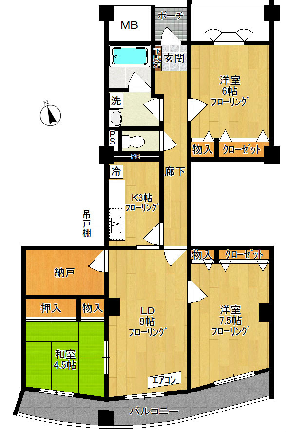 プラザクリエイト 302号室 間取り