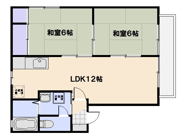 コーポ松浦Ⅱ 間取り図