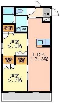 アンソナード 103号室 間取り