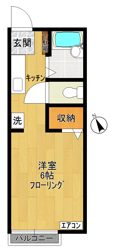 ステップ 26　- Step 26 - 204号室 間取り