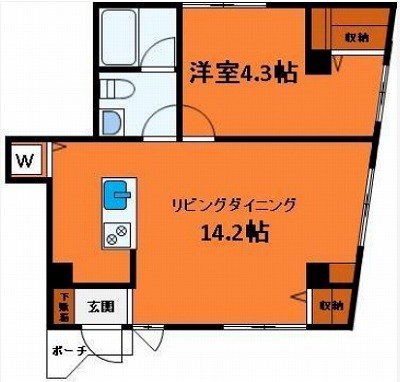 目黒区中町1丁目楽器可（ピアノ・弦管打楽器・声楽）マンション 間取り