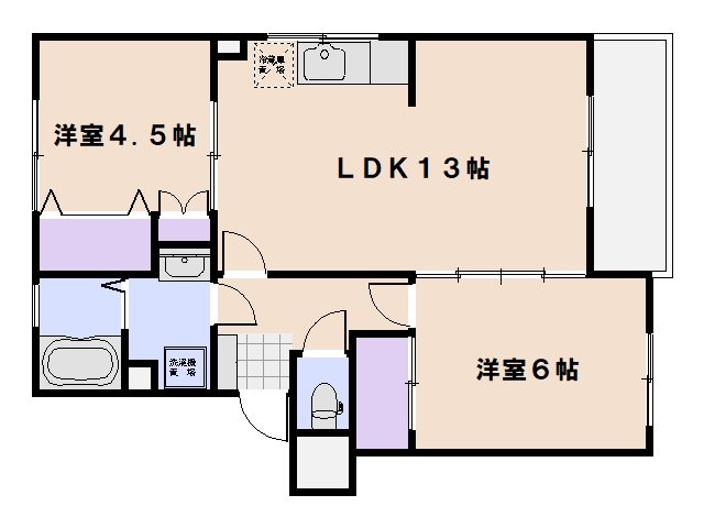 ドミール串戸 301号室 間取り