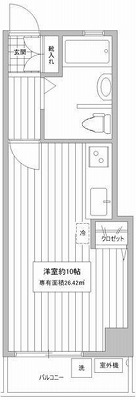 新宿区高田馬場3丁目楽器可（ピアノ・弦管打楽器・声楽）マンション 間取り