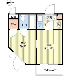 世田谷区給田3丁目楽器可(防音・グランドピアノ・弦・管楽器・声楽)マンション 間取り