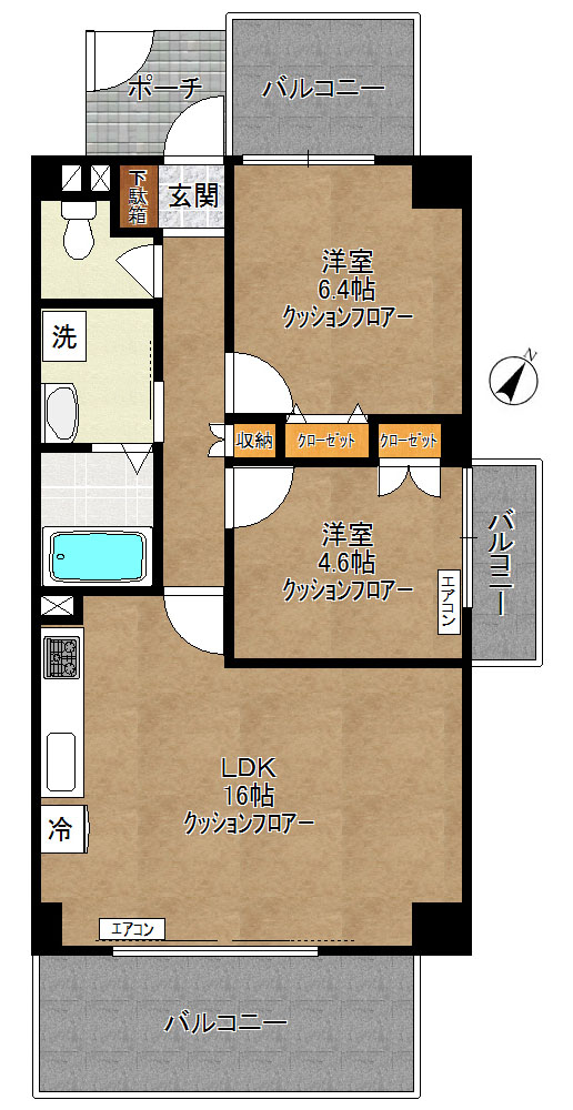 ルミエール稲田堤 101号室 間取り