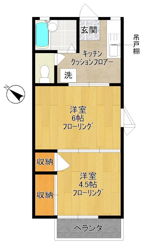 ヴィラ・カスターニャ 201号室 間取り