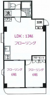 世田谷区上馬２丁目楽器可（ピアノ・弦管打楽器・声楽）マンション 間取り