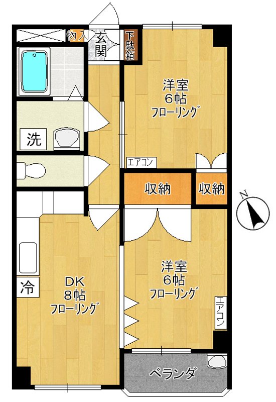 センプリーチェ 202号室 間取り