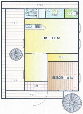 世田谷区経堂2丁目楽器可（ピアノ・弦管打楽器・声楽）マンション 間取り