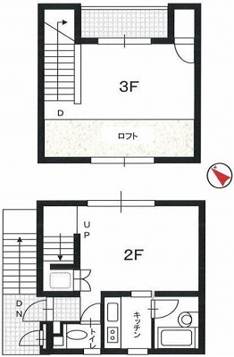 港区赤坂7丁目楽器可（ピアノ・弦管打楽器・声楽）メゾネットマンション 間取り