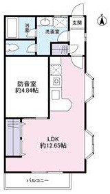 練馬区向山3丁目(防音・ピアノ・弦楽器・声楽)アパート 間取り
