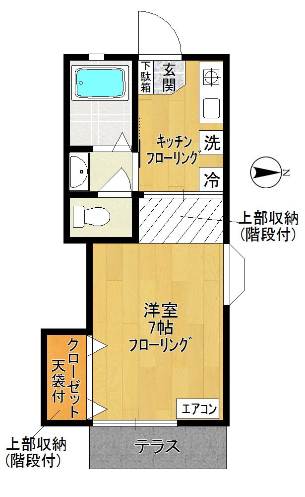 あけぼの 107号室 間取り