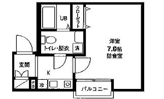 横浜市神奈川区大口楽器可(防音・24時間演奏・弦・管楽器・声楽)マンション 間取り