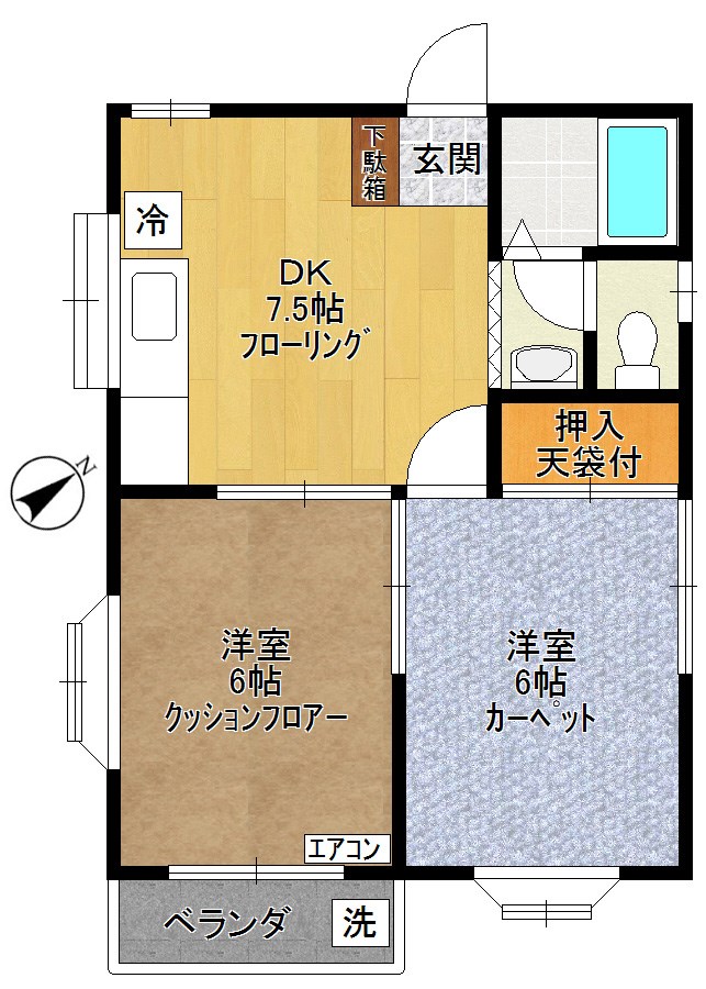 メゾン井田Ⅲ 1F号室 間取り