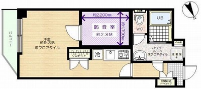 練馬区豊玉北3丁目楽器可(防音・ピアノ・弦楽器)マンション 間取り