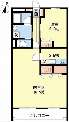 世田谷区北烏山9丁目楽器可(防音・ピアノ・弦・管楽器・声楽)マンション 間取り