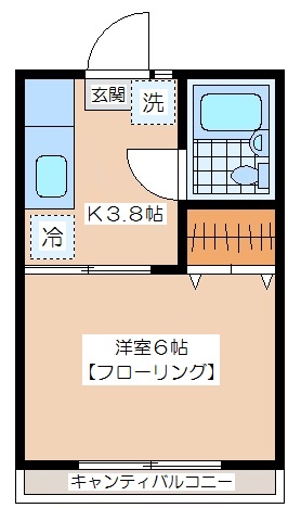 北沢エステ 103号室 間取り