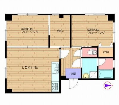 練馬区小竹町1丁目楽器可(グランドピアノ)マンション 間取り