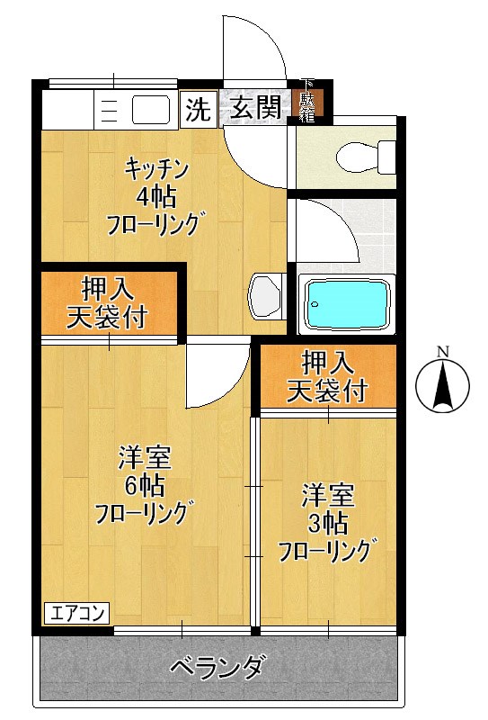 アカツキコーポ 間取り図