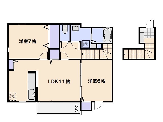 サントリア K・Ⅰ番館 202号室 間取り