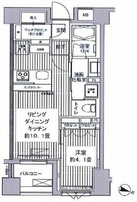 目黒区中町１丁目楽器可（ピアノ）マンション 間取り