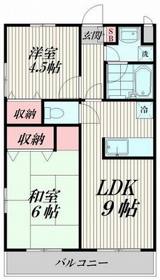 大田区山王１丁目楽器可(ピアノ・弦楽器)マンション 間取り