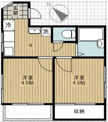 板橋区小茂根4丁目楽器可（ピアノ・弦管打楽器・声楽）マンション 間取り