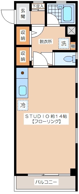 PLAZACOAT羽根木 ４０５号室 間取り