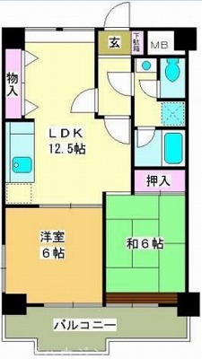 板橋区熊野町楽器可（ピアノ）マンション 間取り