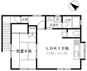 北区滝野川６丁目楽器可（アップライトピアノ）アパート 間取り