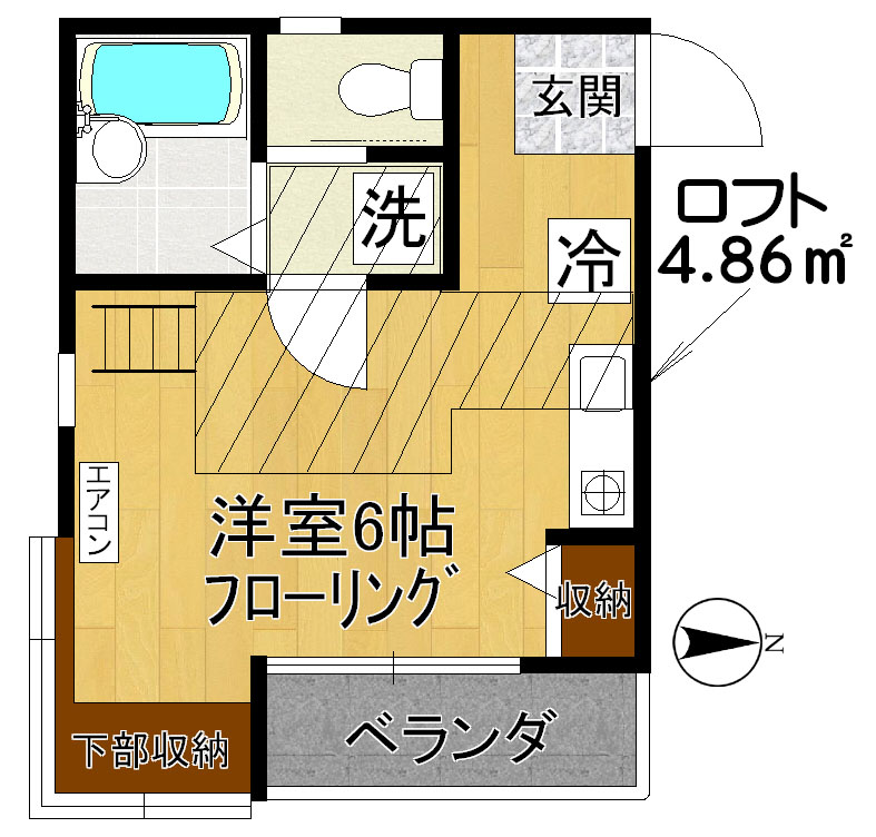 ハイツU 201号室 間取り