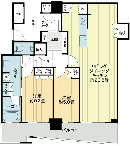 大阪府大阪市西区新町１丁目 間取り