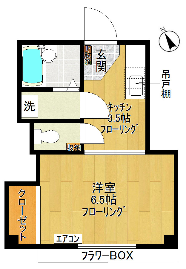 パルティール 402号室 間取り