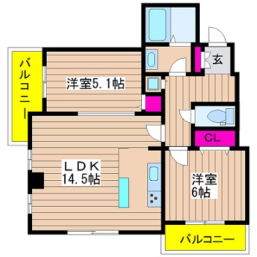 クロスレジデンス大阪新町 間取り