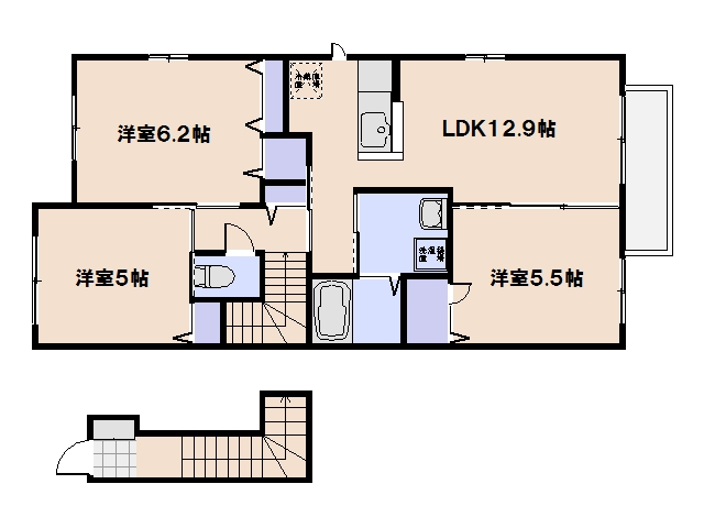 リズィエール地御前 B棟 間取り
