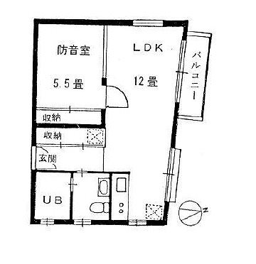 中野区中央2丁目楽器可(防音・24時間演奏・グランドピアノ・弦・管楽器・声楽)マンション 間取り