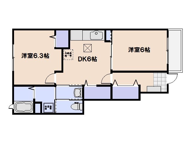 シャルマン　弐番館 102号室 間取り