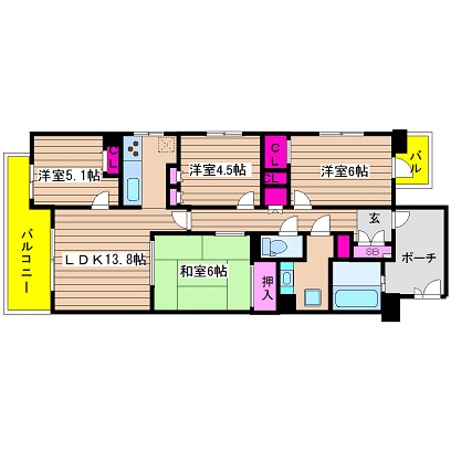大阪府大阪市西区江之子島１丁目 間取り
