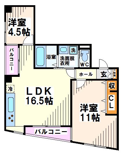 ハイツ小林 間取り