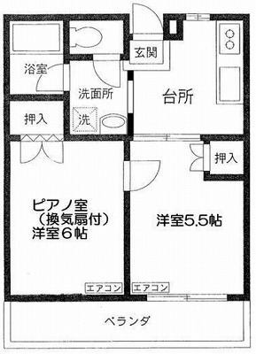 国分寺市西元町２丁目楽器可(防音・グランドピアノ・弦楽器・声楽)マンション 間取り