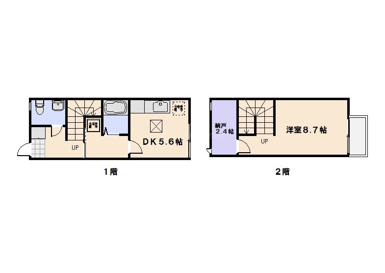 クレール住吉　B棟 105号室 間取り