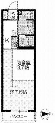 調布市仙川町1丁目楽器可(防音・ピアノ・弦楽器・声楽)マンション 間取り