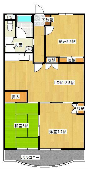 シャルマン・5 405号室 間取り