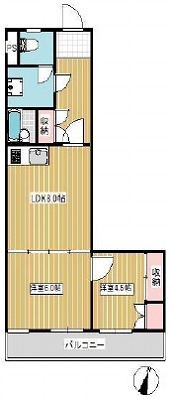 世田谷区上馬１丁目楽器可（ピアノ・弦管打楽器・声楽）マンション 間取り