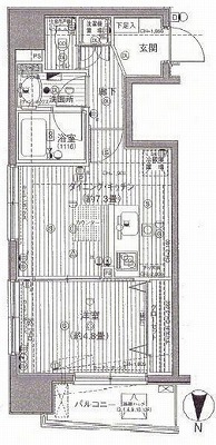 豊島区池袋3丁目楽器可（アップライトピアノ）マンション 間取り